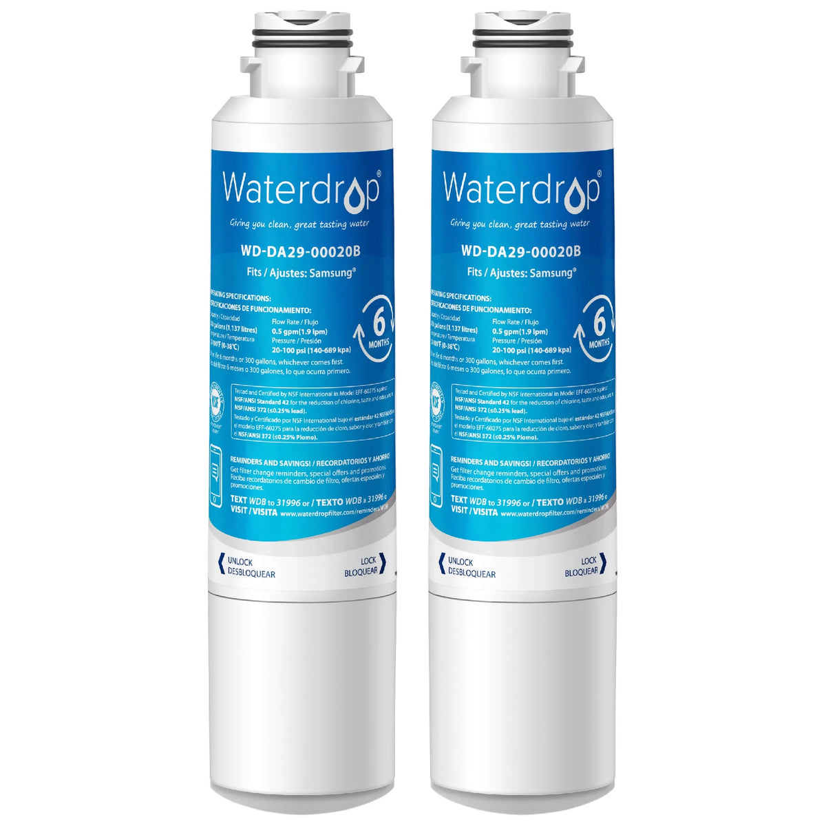 Refrigerator Water Filter, 2 Filters I220066