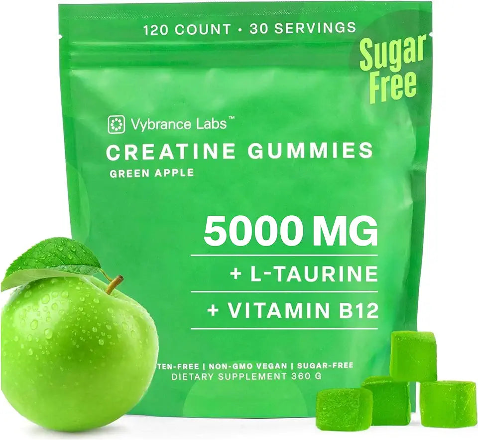 Creatine Monohydrate Gummies 5g with Taurine & B12 120 ct K8790
