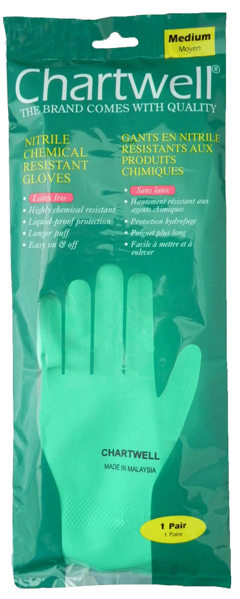 Nitrile Chemical Resistant Gloves Medium Size L446