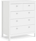 5 Drawer White Chest A2215